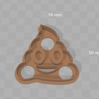 Small Cookie Cutter - Poop Emoji  3D Printing 180281