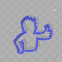 Small Cookie Cutter - Fallout Boy Thumbs Up 3D Printing 180289