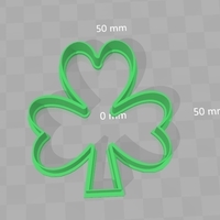 Small Cookie Cutter - Shamrock 3D Printing 180301