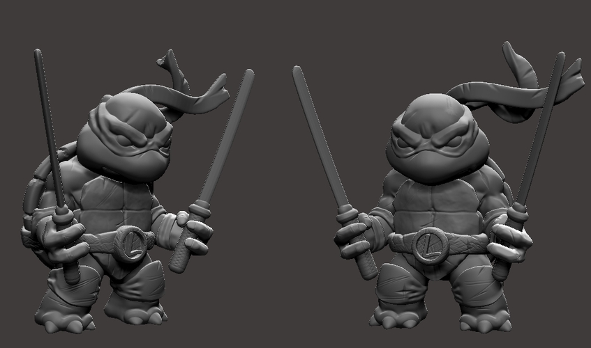 Chibi Mutant Ninja Turtle...the First!! 3D Print 180401