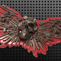 SKULL GUNS KNIVES BELT BUCKLE - Thumbnail 6