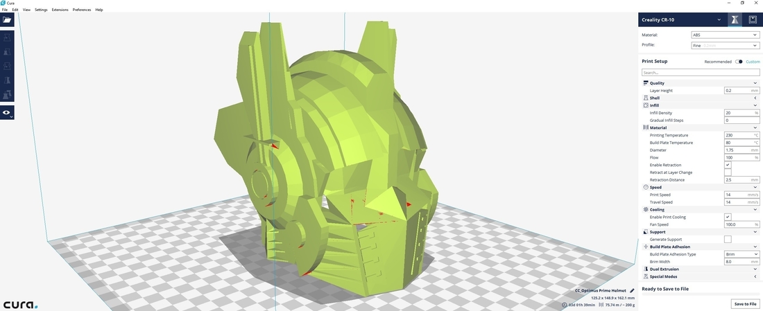 Optimus Prime Helmet 3D Print 180490