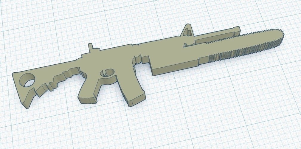 AR-15 chainsaw bayonet keychain