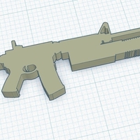 Small AR-15 chainsaw bayonet keychain 3D Printing 180516