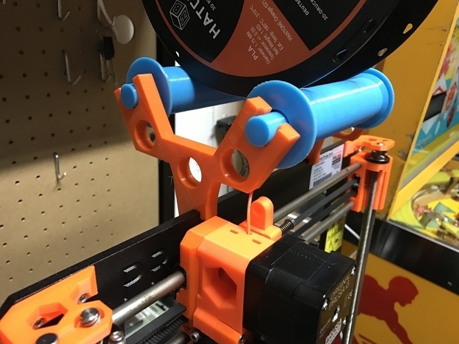 Prusa i3 Rolling Stand (remix of Universal Spool Roller) 3D Print 180558