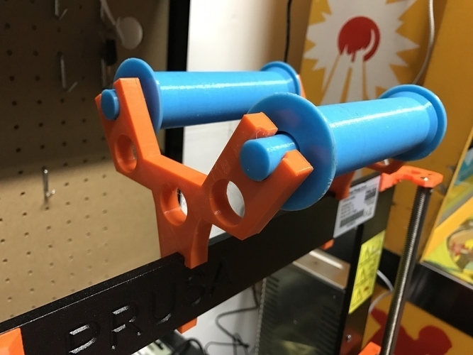 Prusa i3 Rolling Stand (remix of Universal Spool Roller) 3D Print 180559