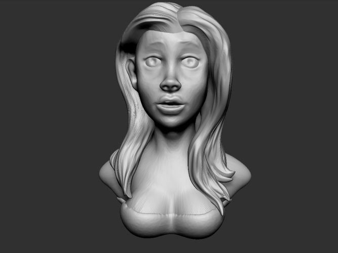 Girl Bust 3D Print 180577