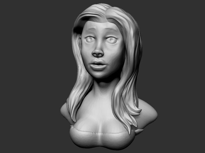 Girl Bust 3D Print 180578