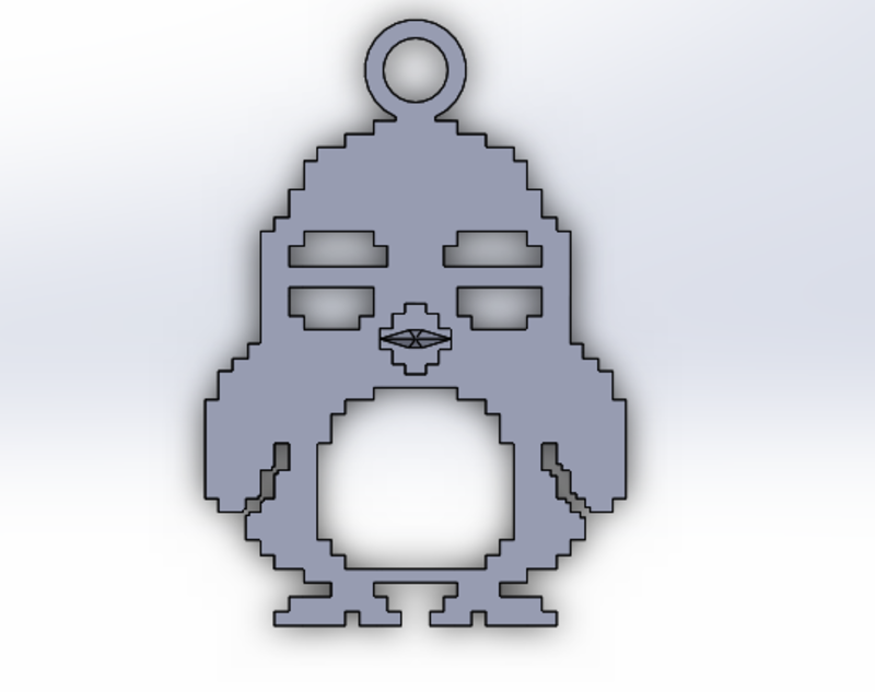 Linux 8 Bit Key Chain