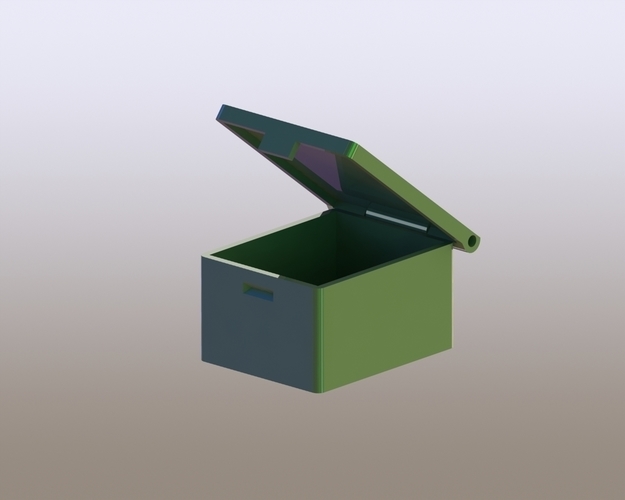 Simple Box with Lid 3D Print 180627