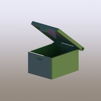 Small Simple Box with Lid 3D Printing 180627