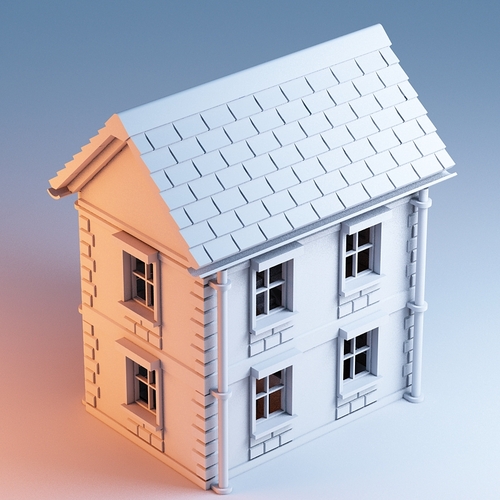 Printable Architecture Kit House 1 3D Print 18064