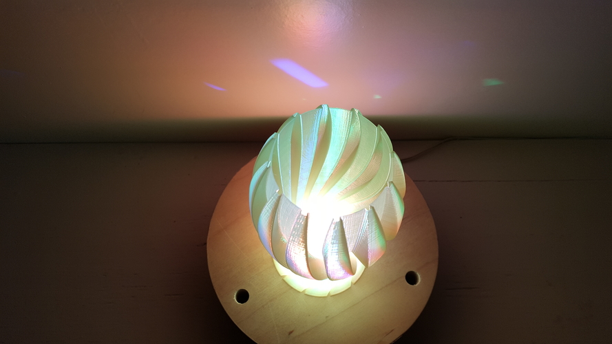 Wave Carved lamp 3D Print 180656