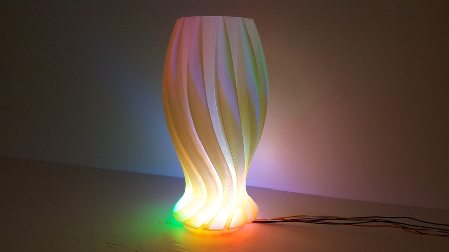 Wave Carved lamp 3D Print 180668