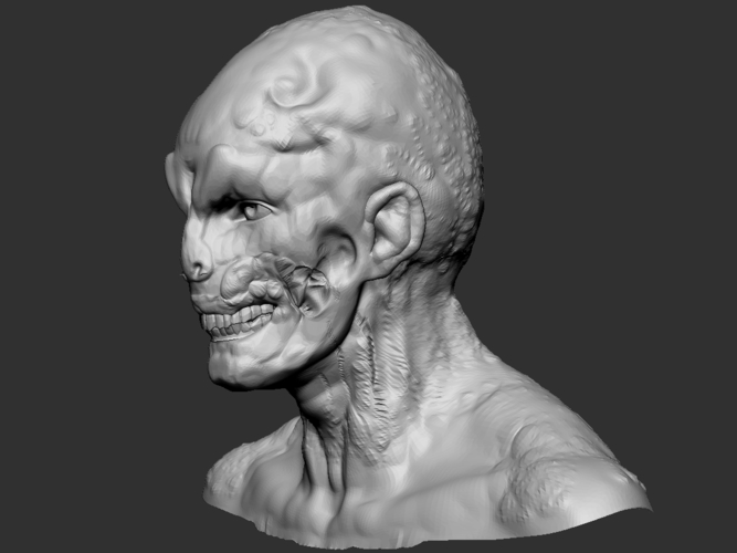 Zombie Head 3D Print 180716