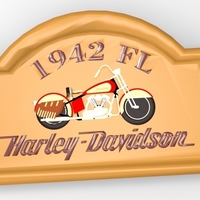 1942 FL Harley Davidson Sign - Thumbnail 2