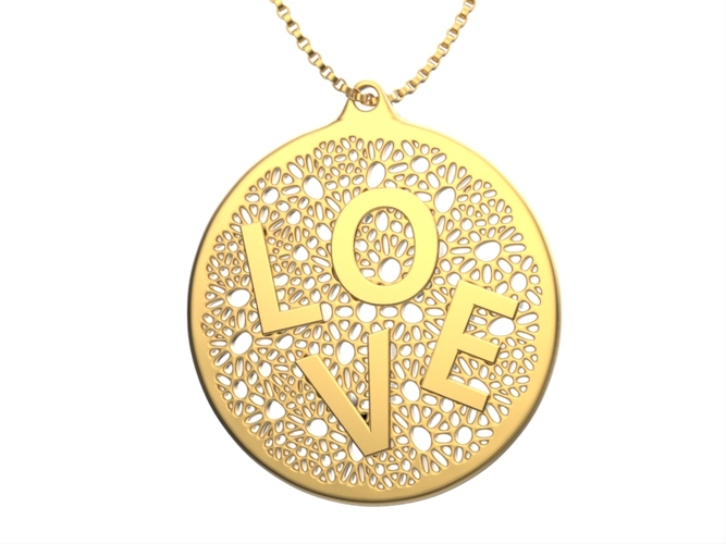 Necklace Love 3D Print 18079