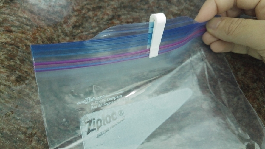 Ziploc Bag Zipper freezer with longer lip 3D Print 180791