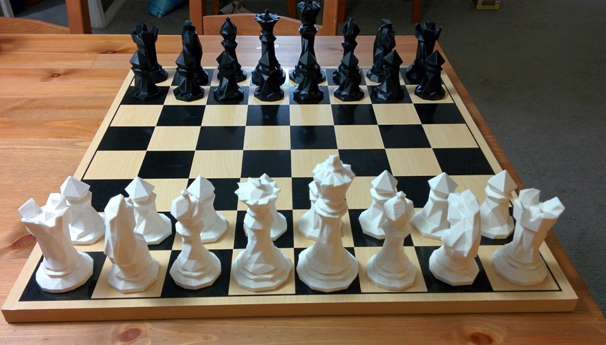 Complete Chess Pieces 3D model 3D printable