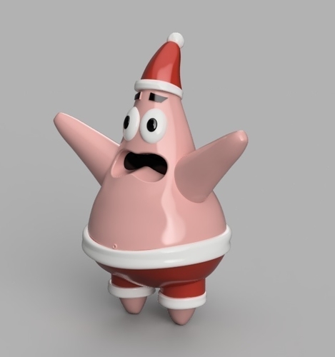 Patrick Star Tree Topper (Xmas) 3D Print 180851