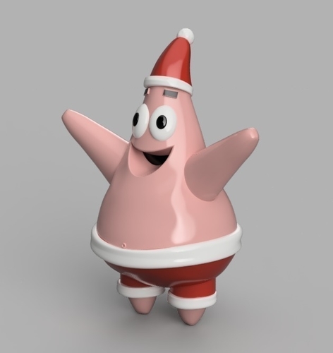 Patrick Star Tree Topper (Xmas) 3D Print 180852