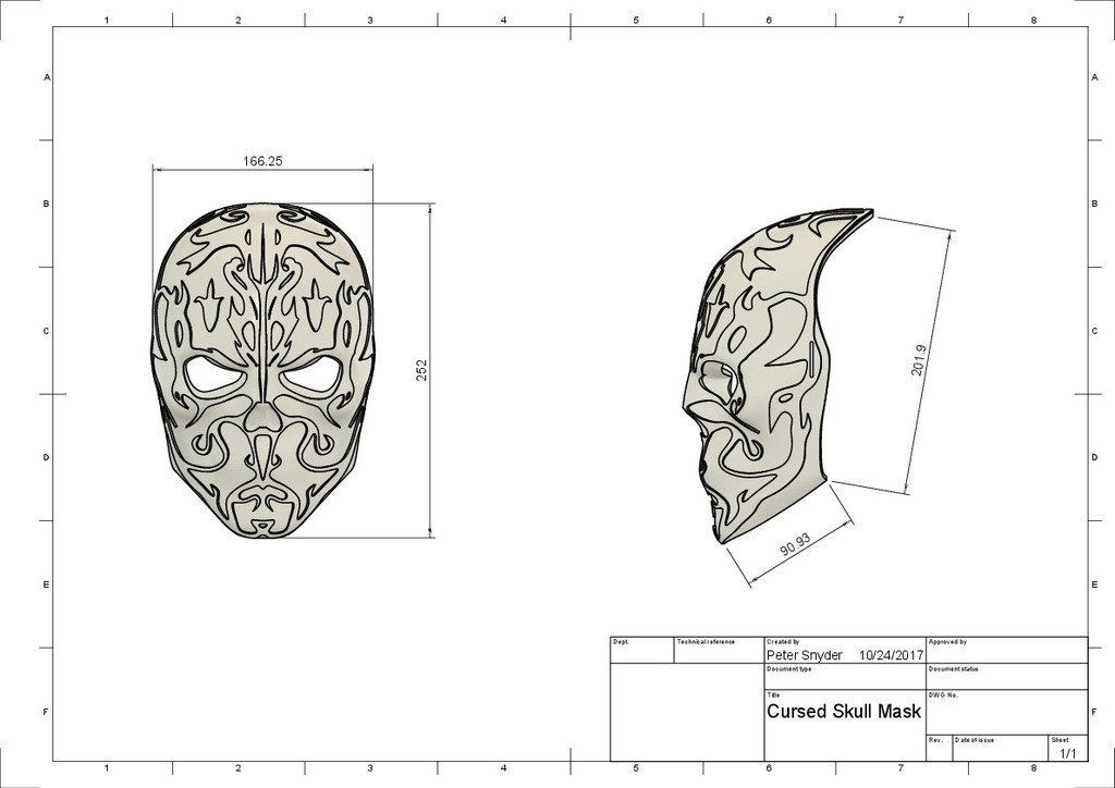 Cursed Skull Mask 3D Print 180864