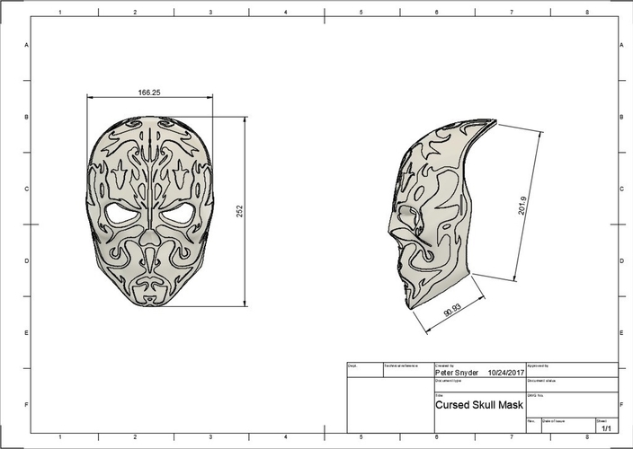 Cursed Skull Mask 3D Print 180865