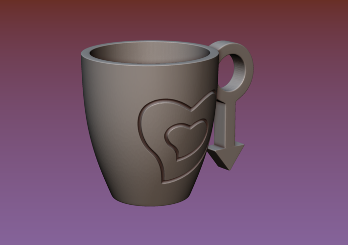 Cup with gender symbol 3D Print 180892