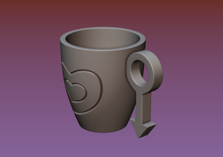 Cup with gender symbol 3D Print 180894