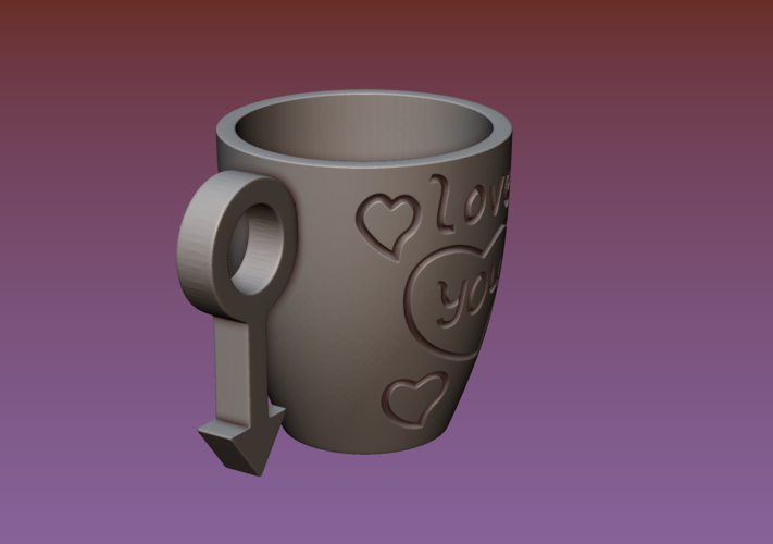 Cup with gender symbol 3D Print 180895