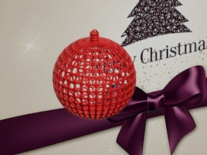 CHRISTMAS TREE BALL------CUSTOMIZABLE 3D Print 181148