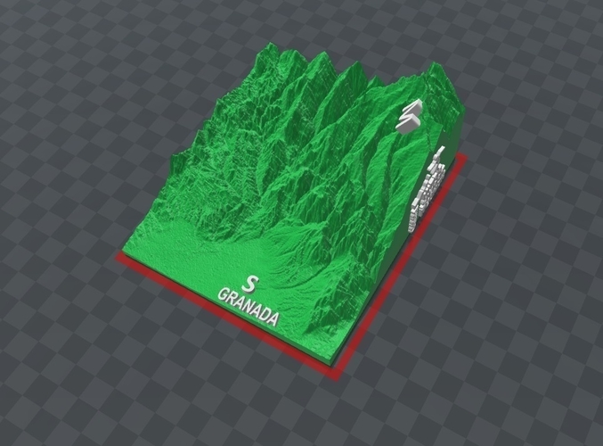 Ultra Sierra Nevada, Running mountain 3D Print 181191
