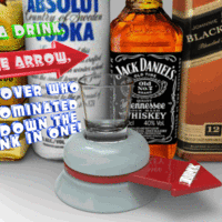 Small The Shot Glass Drinking Game Spinner 3D Printing 181205