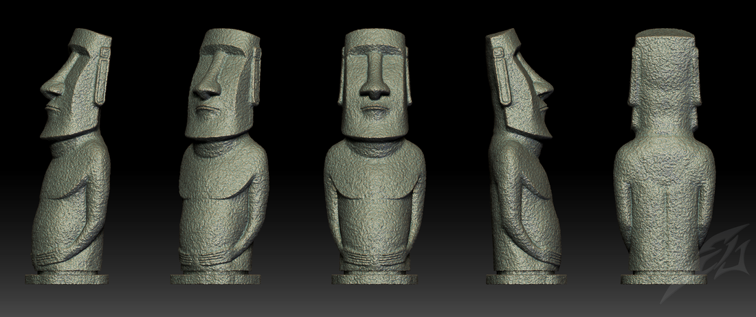 Moai statue  Easter Island  3D Print 181214