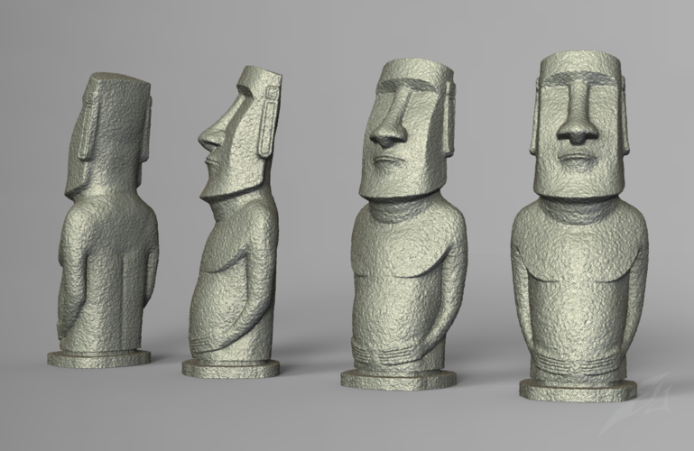Moai statue  Easter Island  3D Print 181215