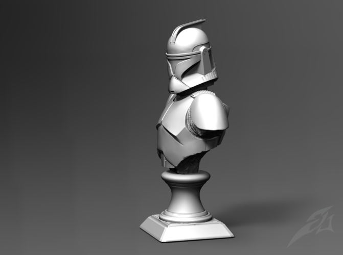 Galaxy  Trooper P1 Bust 3D Print 181221