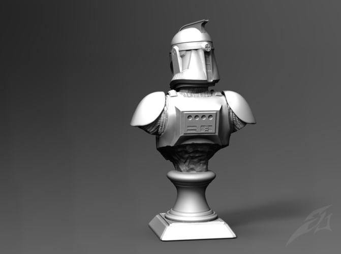 Galaxy  Trooper P1 Bust 3D Print 181222