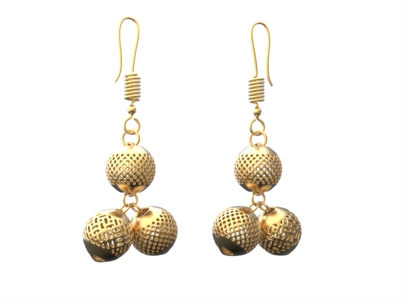 Earring 4 Balls