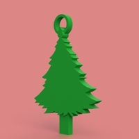 Small Christmas Tree Key Chain 3D Printing 181301