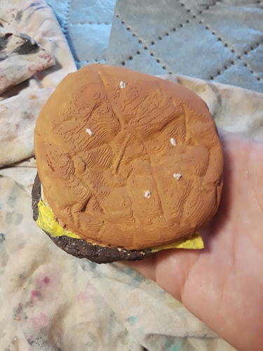 High Resolution Scan of a McDonalds Cheeseburger.