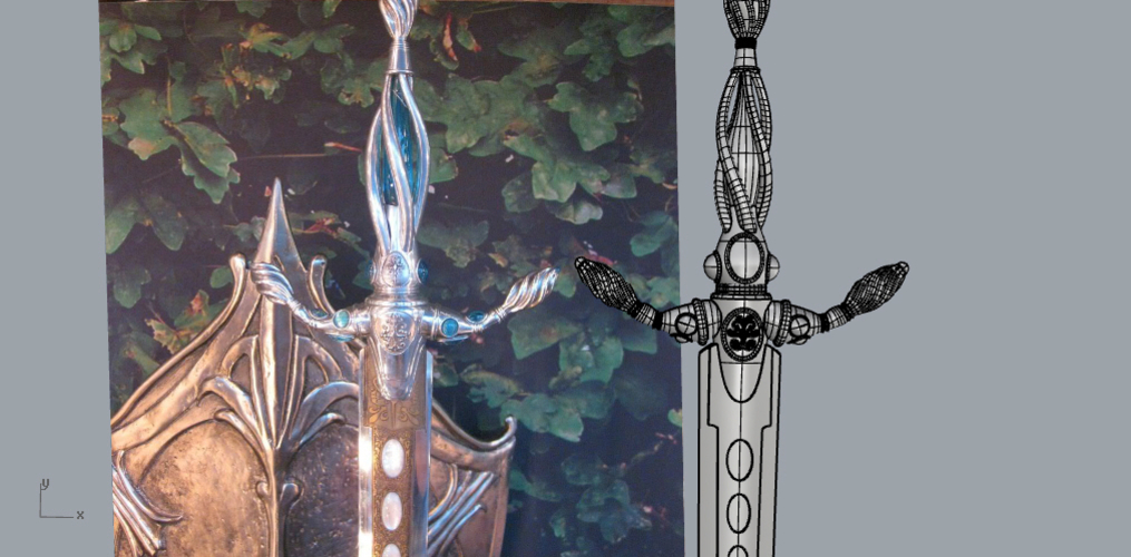 Vorpal Sword replica from alice in wonderland 3D Print 181466