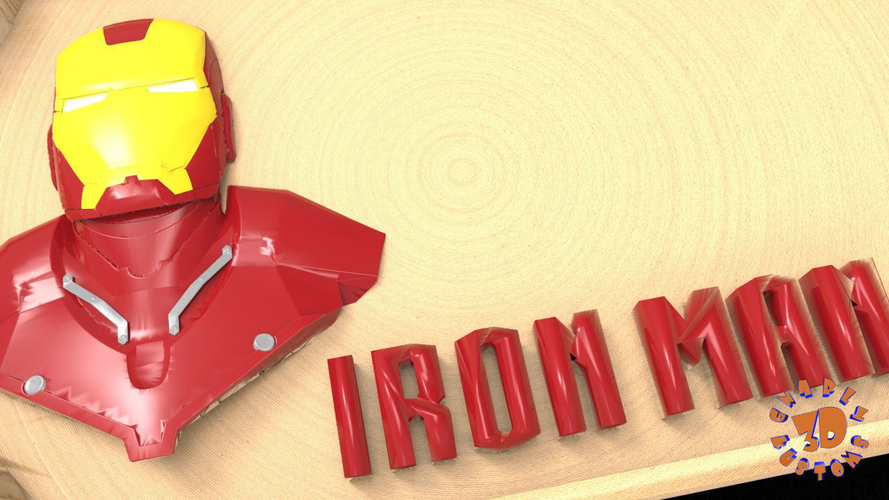 Iron Man Bedroom Door Sign Template 3D Print 181510