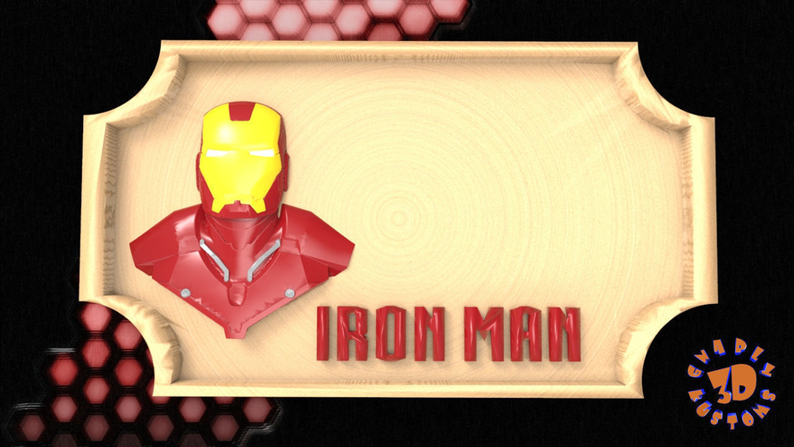 Iron Man Bedroom Door Sign Template 3D Print 181511
