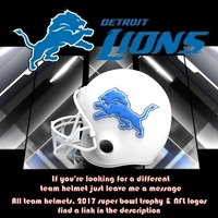 Detroit Lions Football Helmet - Thumbnail 2