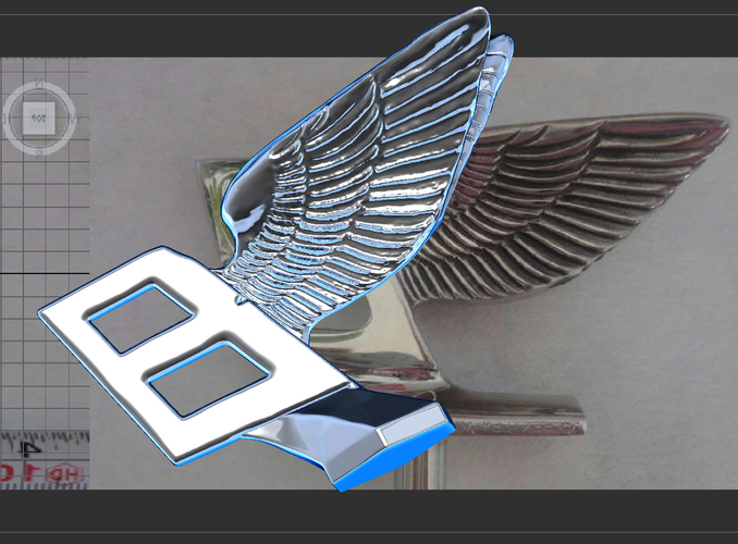Bentley hood ornament. Flying B mascot 3D Print 181577