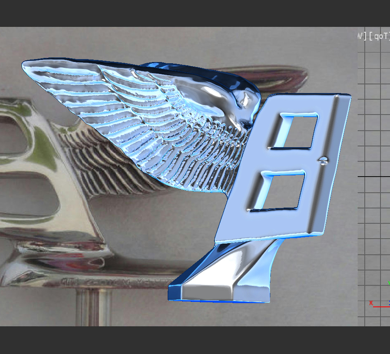 Bentley hood ornament. Flying B mascot