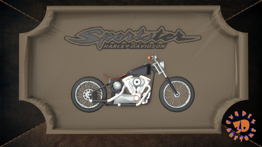 Harley Davidson Sportster Sign 3D Print 181692