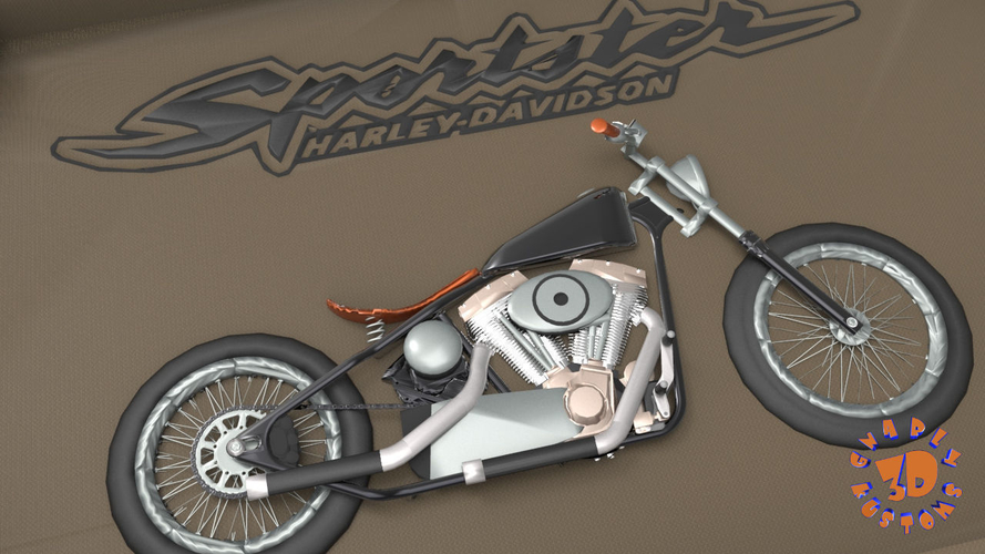 Harley Davidson Sportster Sign 3D Print 181693