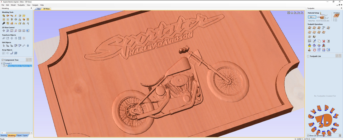Harley Davidson Sportster Sign 3D Print 181696