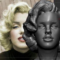 Marilyn Monroe 3d print bust - Thumbnail 3